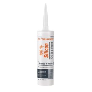 Sellador blanco 100% silicón de 280 ml, Truper