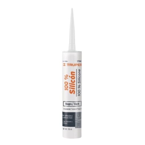 Sellador negro 100% silicón de 280 ml, Truper