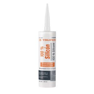 Sellador transparente 100% silicón de 280 ml, Truper